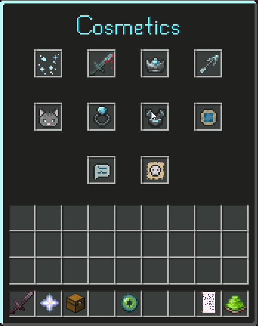 pharogames cosmetics menu